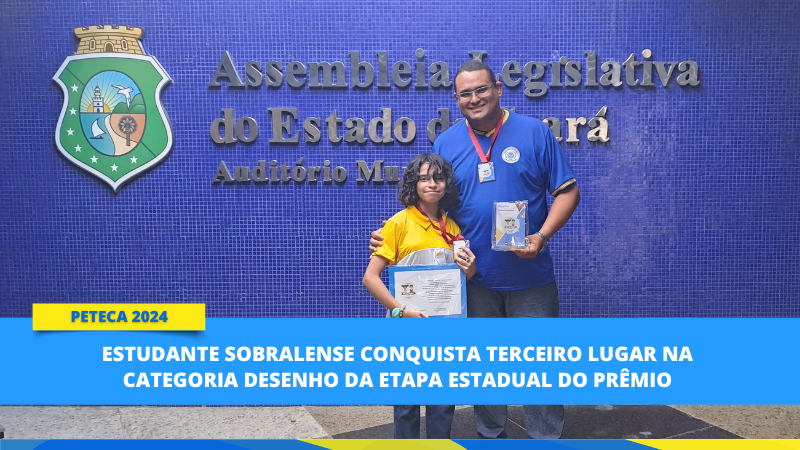 Estudante sobralense conquista terceiro lugar na categoria desenho da etapa e...